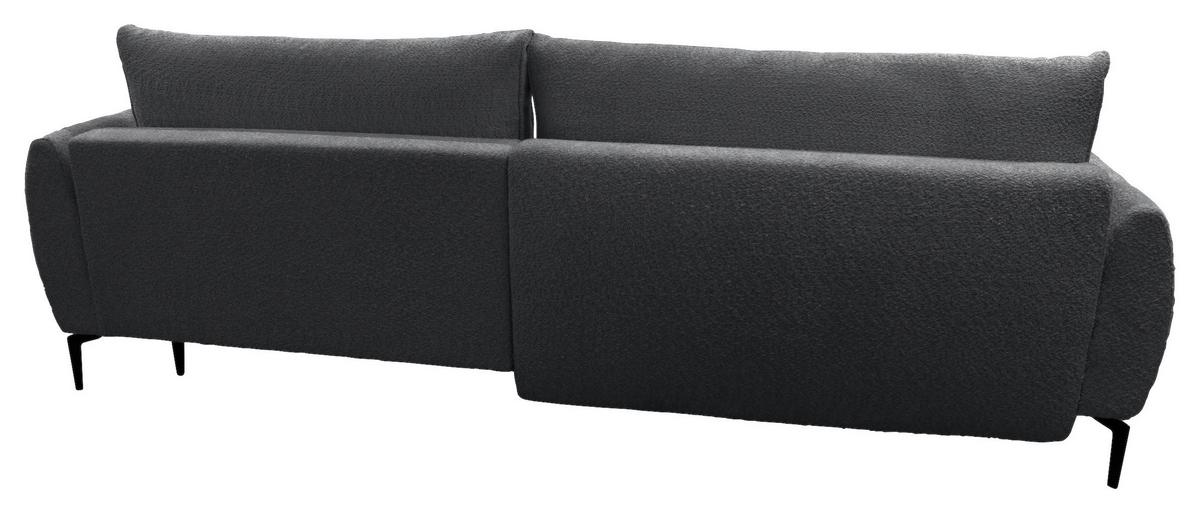 Ecksofa Abriamo Dunkelgrau 273x204 Cm - Dunkelgrau/Creme, Design, Textil (273/204cm) - MID.YOU