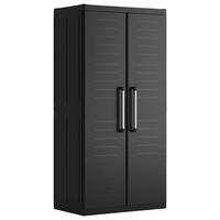 Geräteschrank E-COM Detroit XL B: 89 cm Schwarz - Schwarz, Design, Kunststoff (89/182/54cm) - Keter