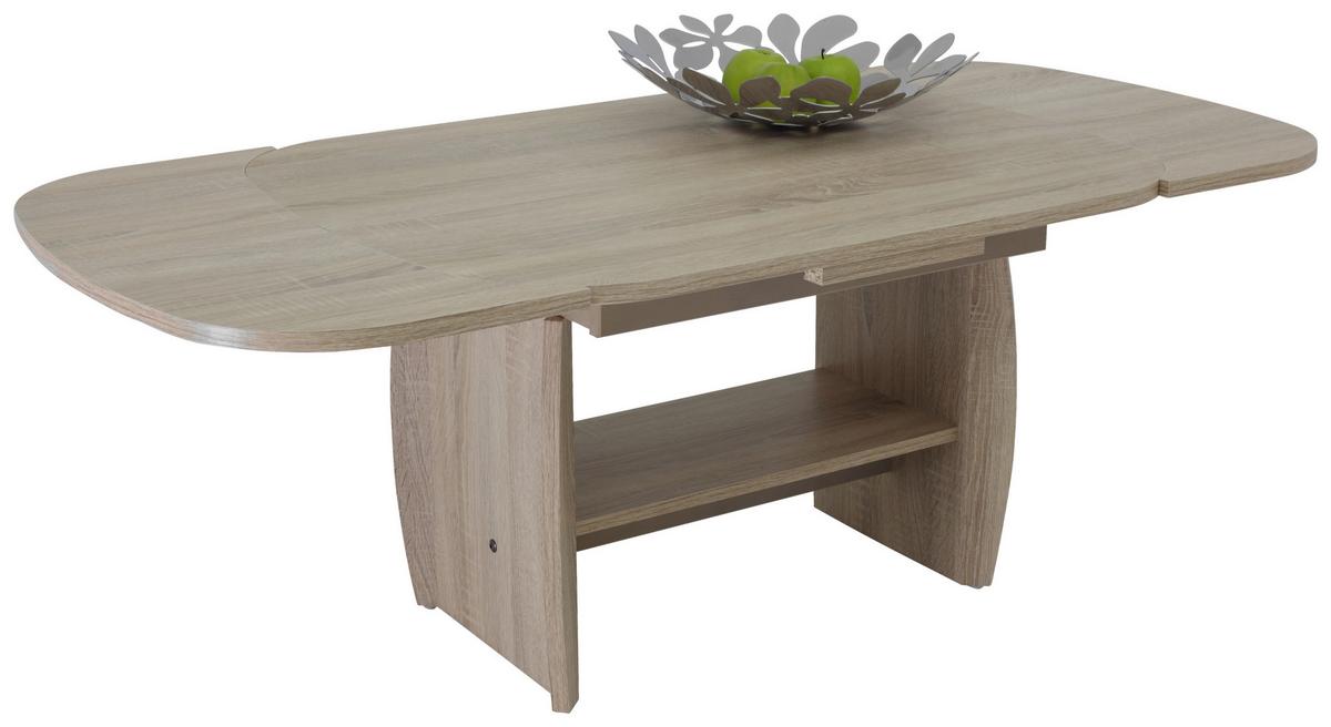 Couchtisch Höhenverstellbar + Ablagefach Michael, Eichefarbe - Sonoma Eiche, Basics, Holzwerkstoff (90/68/52cm) - MID.YOU