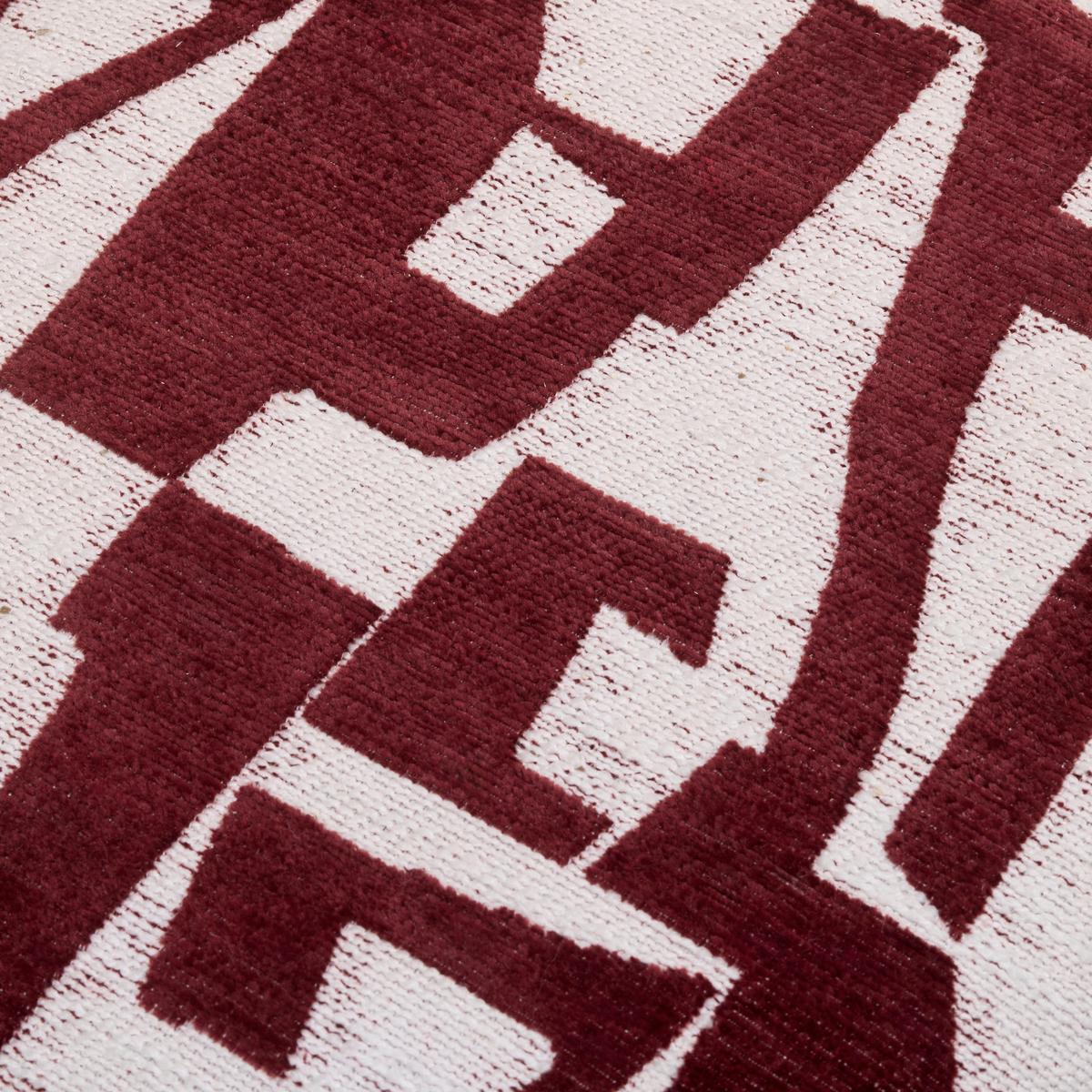 Taburet MARIE, červenohnědá/bílá žinylka - bílá/červenohnědá, Lifestyle, kompozitní dřevo/textil (35/40cm) - Mömax