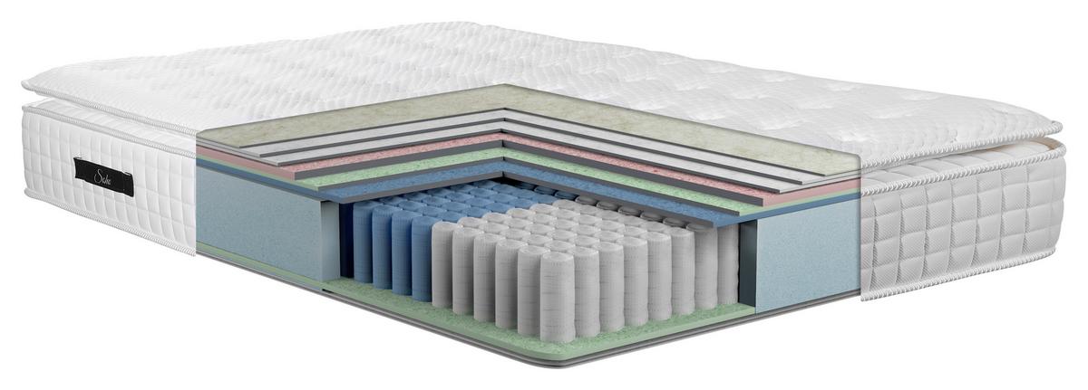 Taschenfederkernmatratze Soho 120x200 Cm H3 H: 32 Cm - Weiß, Basics, Textil (120/200cm) - Livetastic