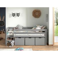 Středne vysoká postel PINO - šedá, Moderní, dřevo/kompozitní dřevo (90/200cm) - MID.YOU