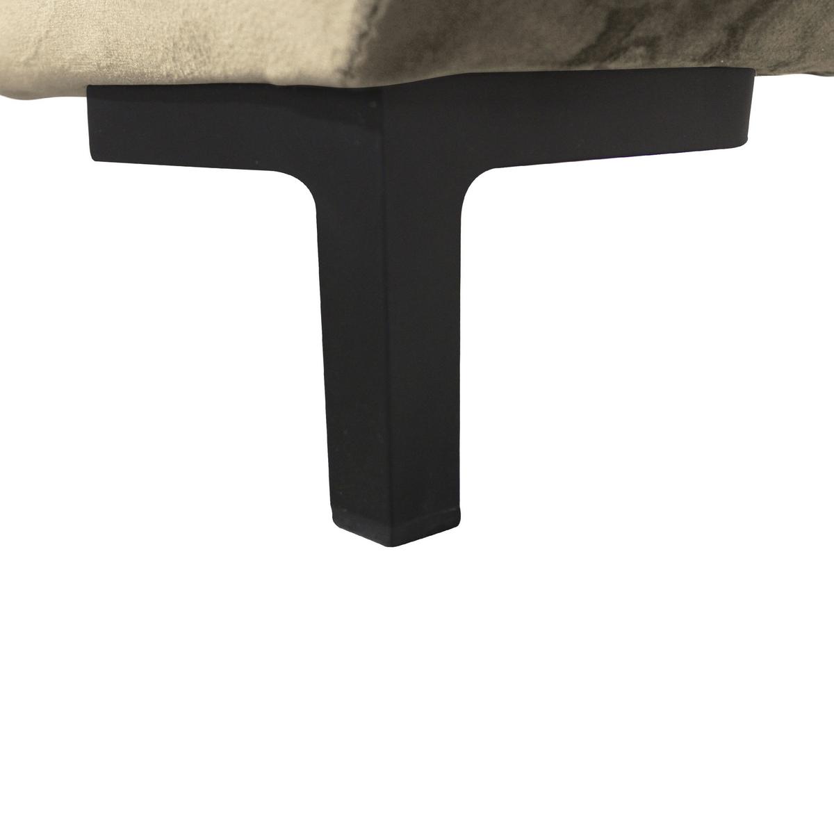 Eckschlafsofa Bello Beige Mit Schlaffunktion Ottomane Rechts - Beige/Schwarz, Design, Textil (277/187cm) - Livetastic