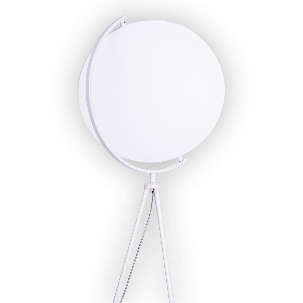 Led-stehlampe Munega Weiß Rund - Weiß, Design, Kunststoff/Textil (41/156cm) - Näve