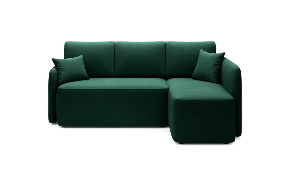 Ecksofa Hadson Grün S: 206x150 cm - Schwarz/Grün, Design, Textil (206/150cm) - MID.YOU