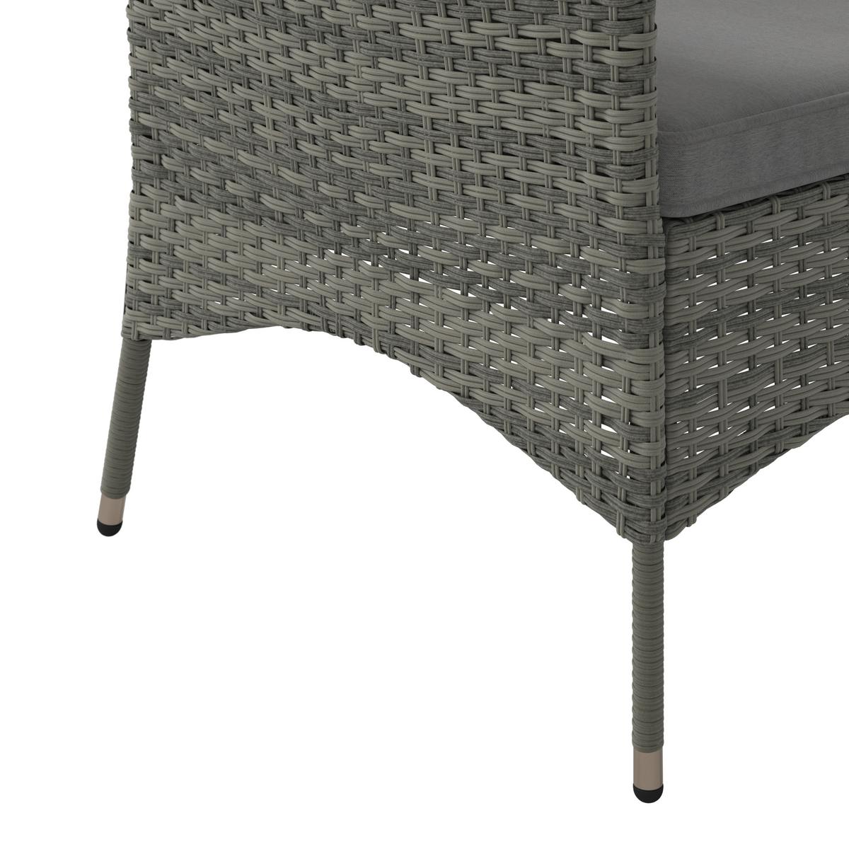 Lounge-garnitúra Verona - szürke, Modern, műanyag/Üveg - Beldano