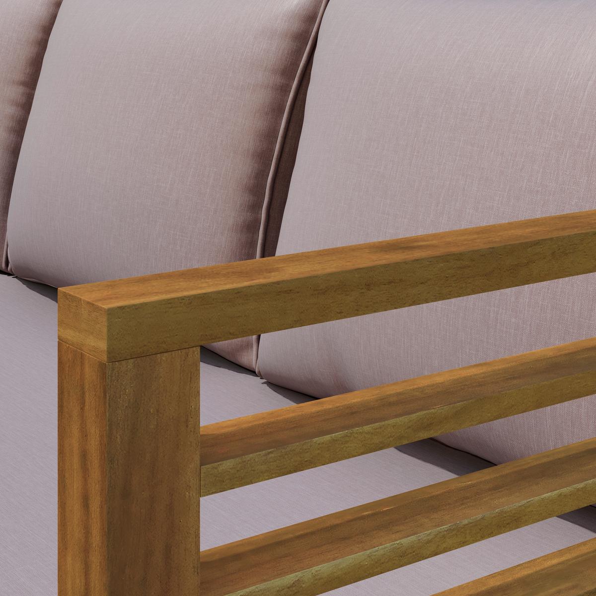 TERASOVÁ SEDACÍ SOUPRAVA NICO - barvy akácie/béžová, Natur, dřevo (226/65/173cm) - Mömax