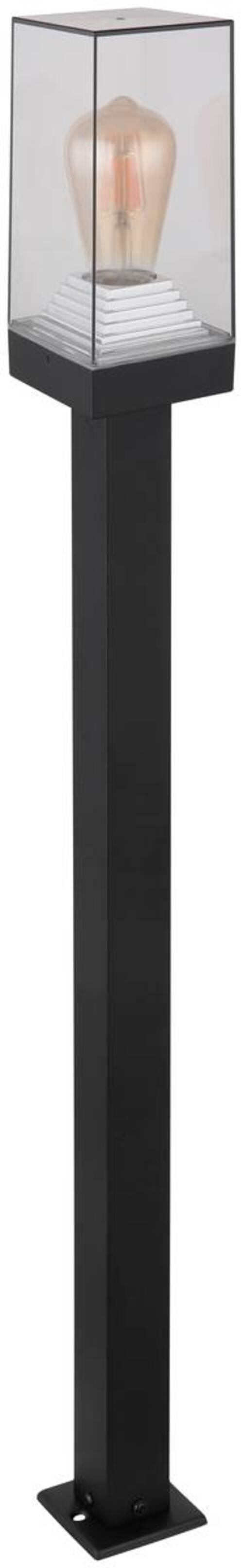 Außenleuchte 40 W Aluminium - Klar/Schwarz, Basics, Kunststoff/Metall (10/10/100cm) - Globo