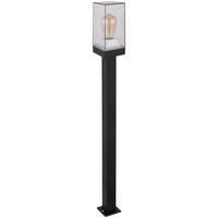 Außenleuchte 40 W Aluminium - Klar/Schwarz, Basics, Kunststoff/Metall (10/10/100cm) - Globo