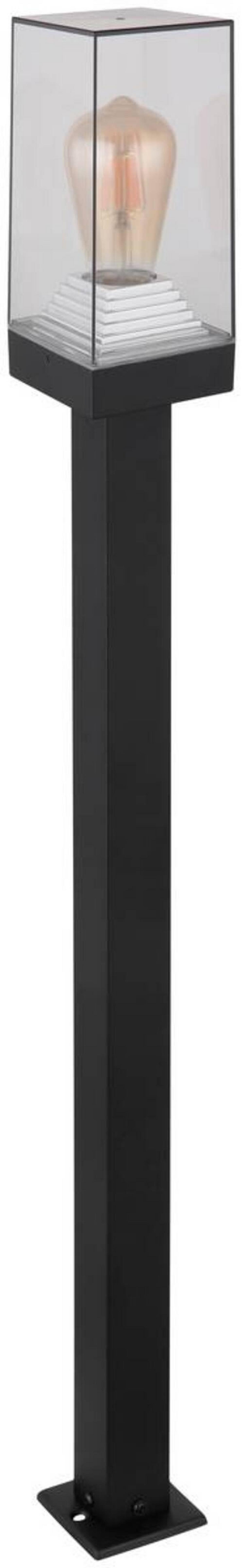 Außenleuchte 40 W Aluminium - Klar/Schwarz, Basics, Kunststoff/Metall (10/10/100cm) - Globo
