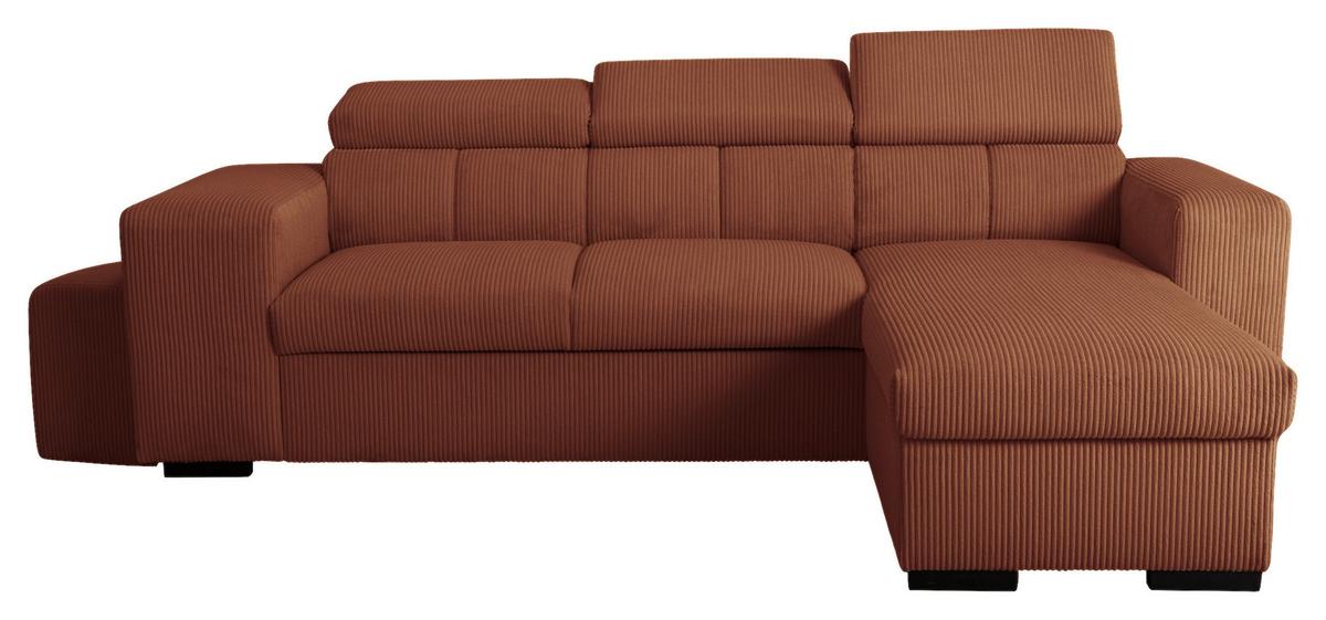 Ecksofa Sirius M terracotta, 251x165cm - Terracotta, KONVENTIONELL, Holz/Holzwerkstoff (251/165cm)