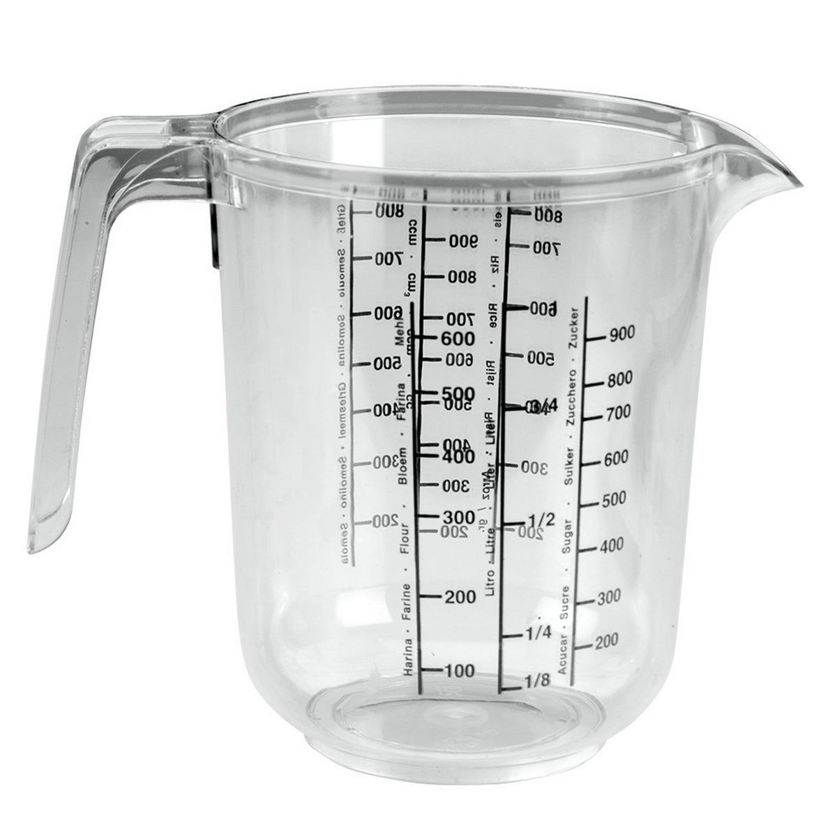 Mérőpohár 1 Liter - műanyag (12.4/15.4/19.1cm)