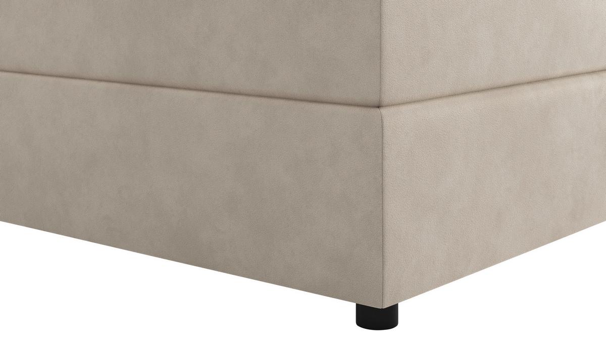 Boxspringbett Castle Beige Lxf: ca. 180x200 cm - Beige/Schwarz, Holzwerkstoff/Textil (180/200cm) - MID.YOU