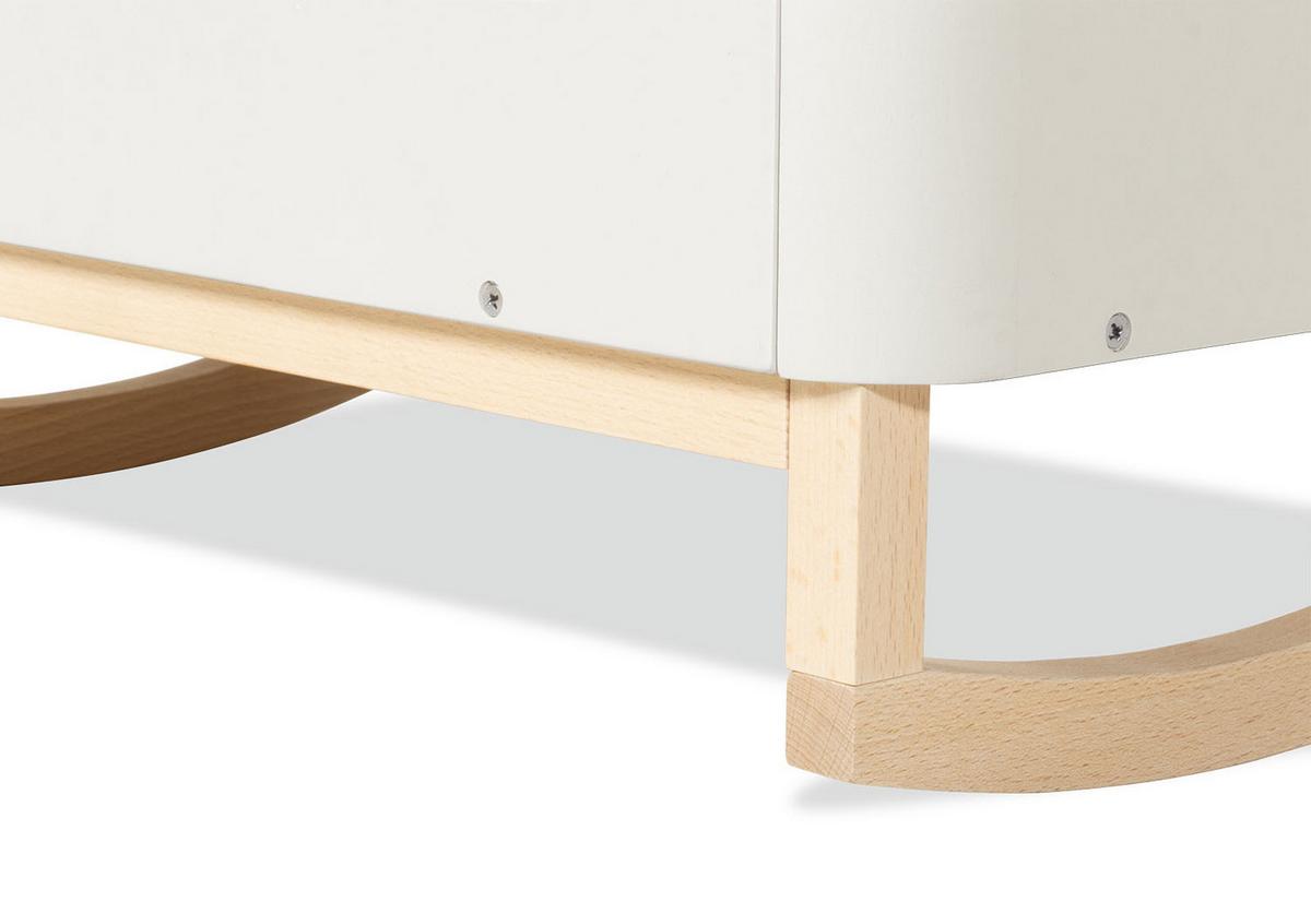 Puppenwiege Holz Buche LxBxH: 50x26x24 cm - Beige/Naturfarben, Basics, Holz (50/26/24cm) - Pinolino