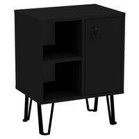 Nachtkästchen Schwarz H: 63 cm Neptun - Schwarz, Design, Holzwerkstoff (50/63/35cm) - MID.YOU