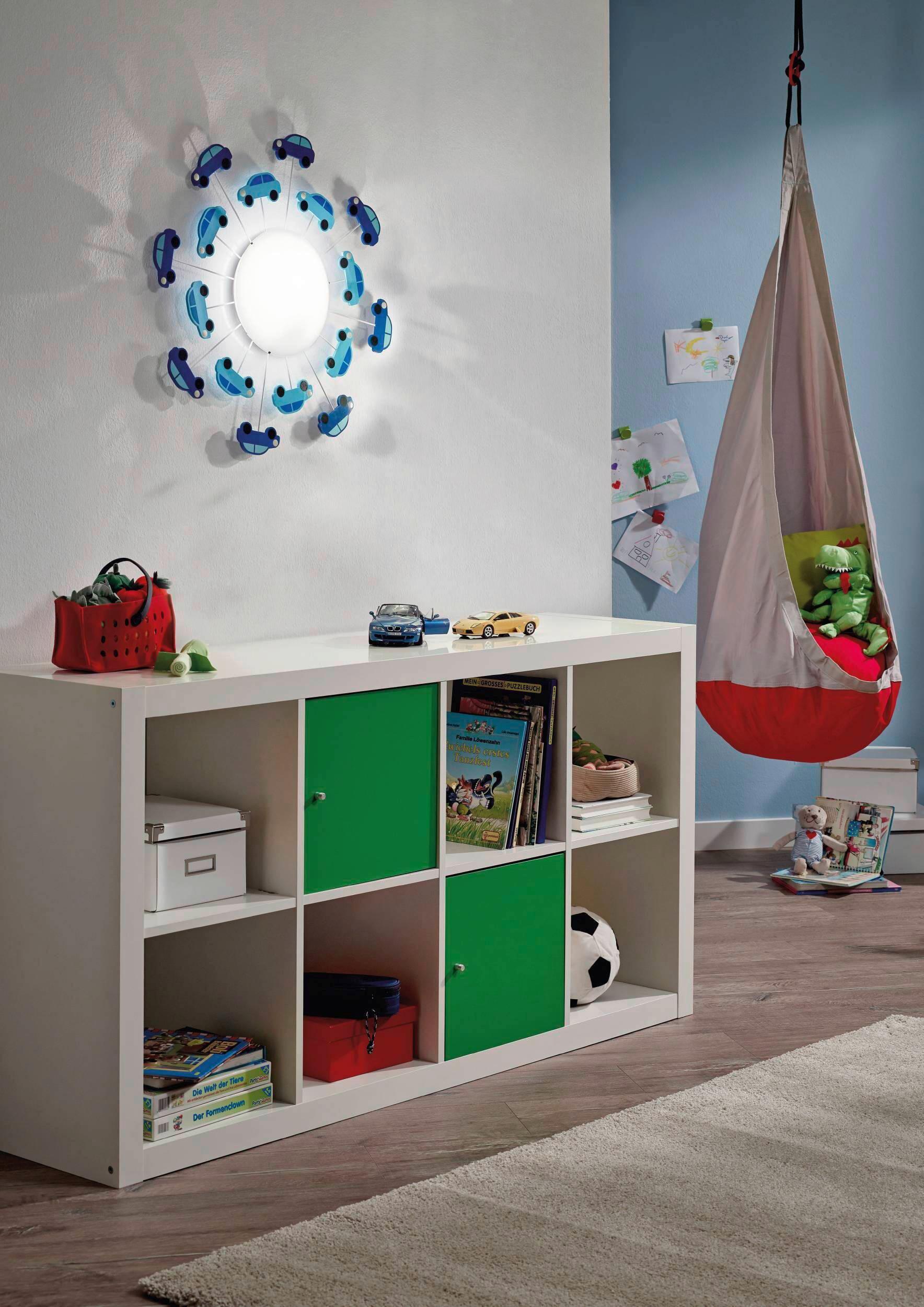 Kinderdeckenleuchte 92146* Viki 1 - Blau/Weiß, Design, Glas/Metall (63/8cm) - Eglo