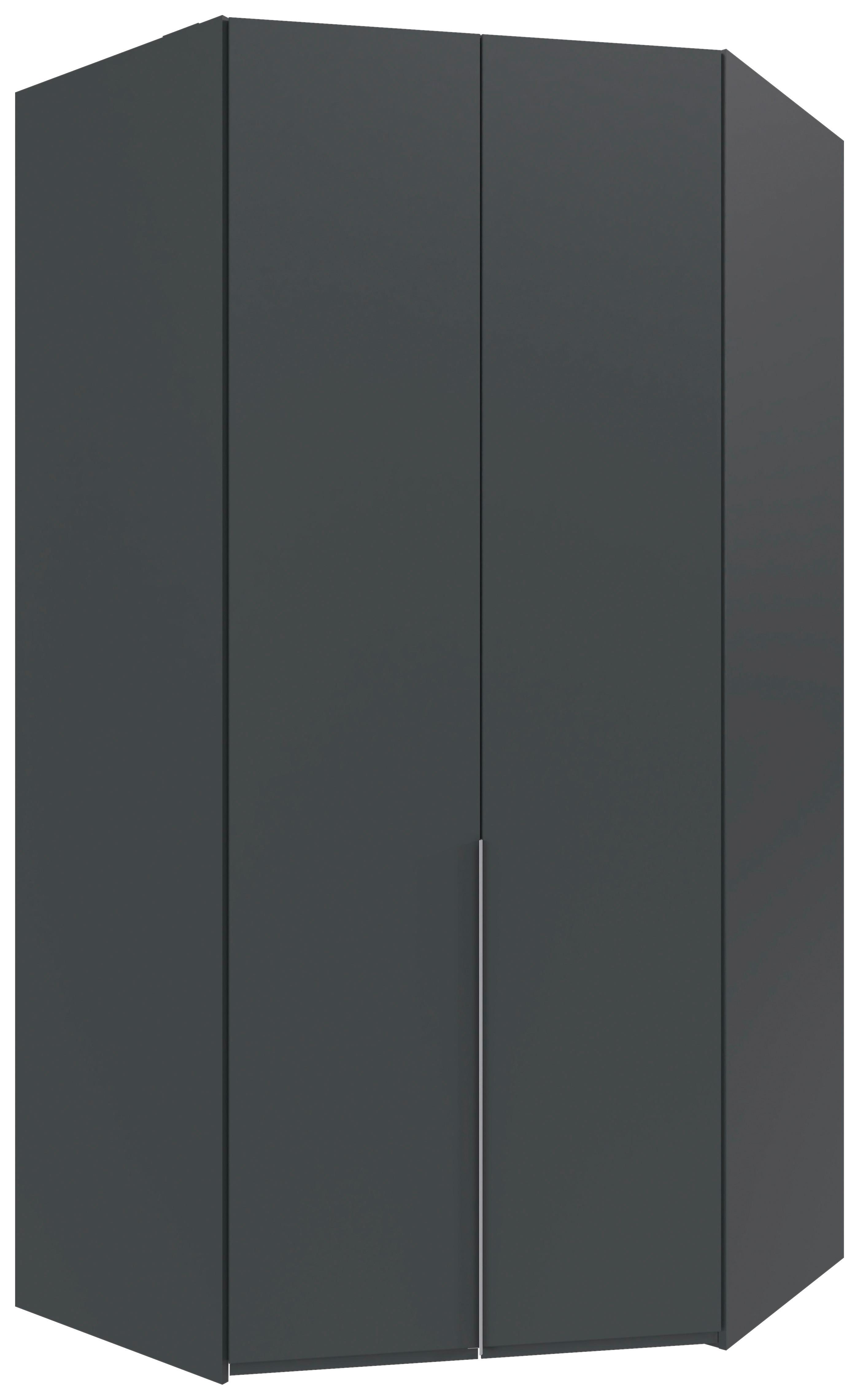 Eckkleiderschrank New York Graphitfarben B:120cm - Graphitfarben, MODERN, Holzwerkstoff (120/236/120cm) - MID.YOU