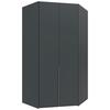 Eckkleiderschrank New York Graphitfarben B:120cm - Graphitfarben, MODERN, Holzwerkstoff (120/236/120cm) - MID.YOU