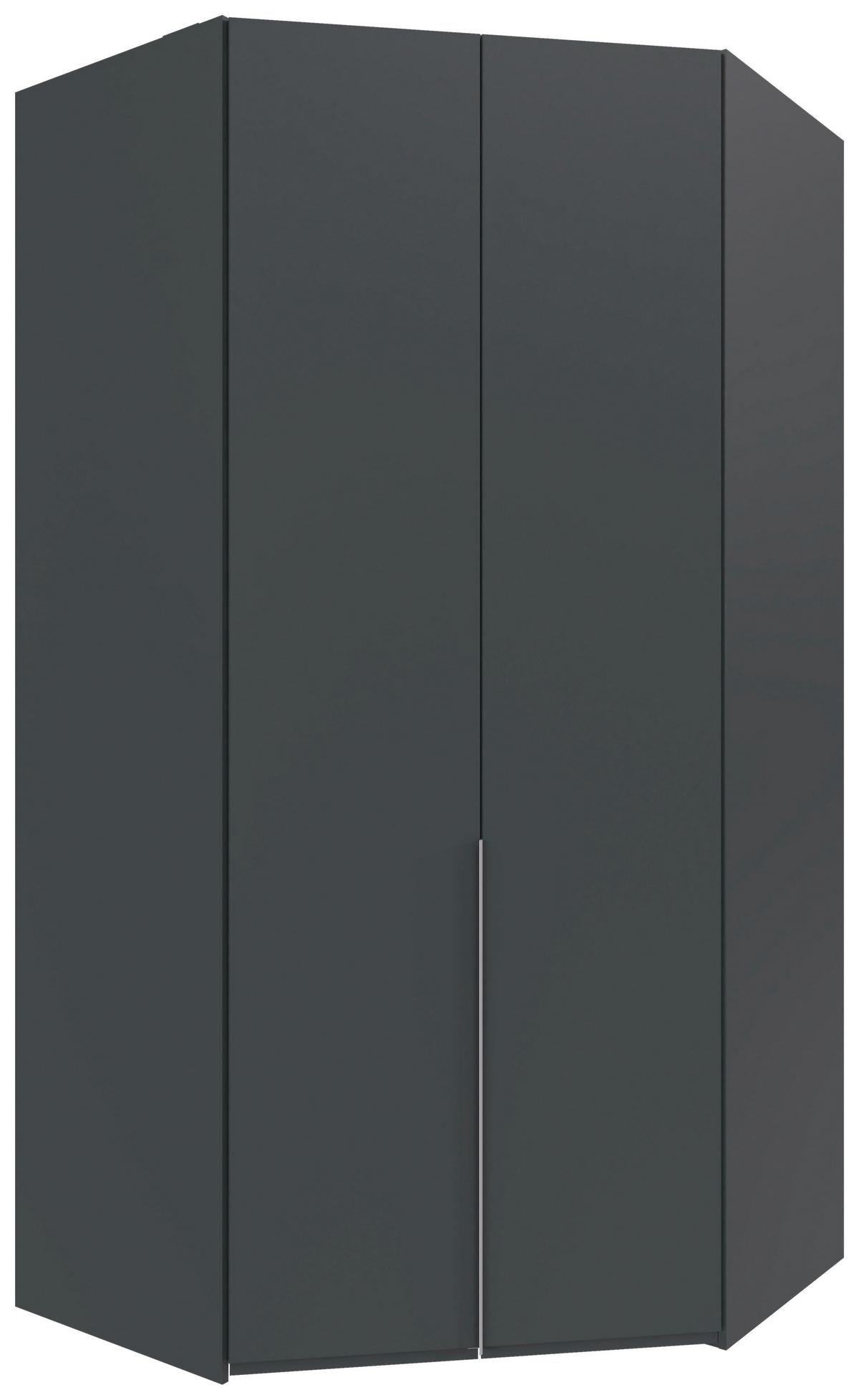 Eckkleiderschrank New York Graphitfarben B:120cm - Graphitfarben, MODERN, Holzwerkstoff (120/236/120cm) - MID.YOU