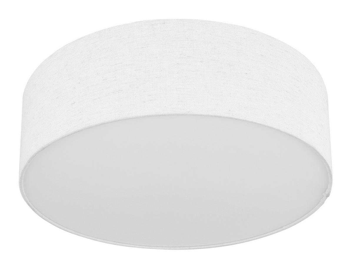 Deckenleuchte Ava Ø 40 Cm 3-Flammig - Beige/Weiß, Basics, Textil/Metall (40/12cm) - Globo