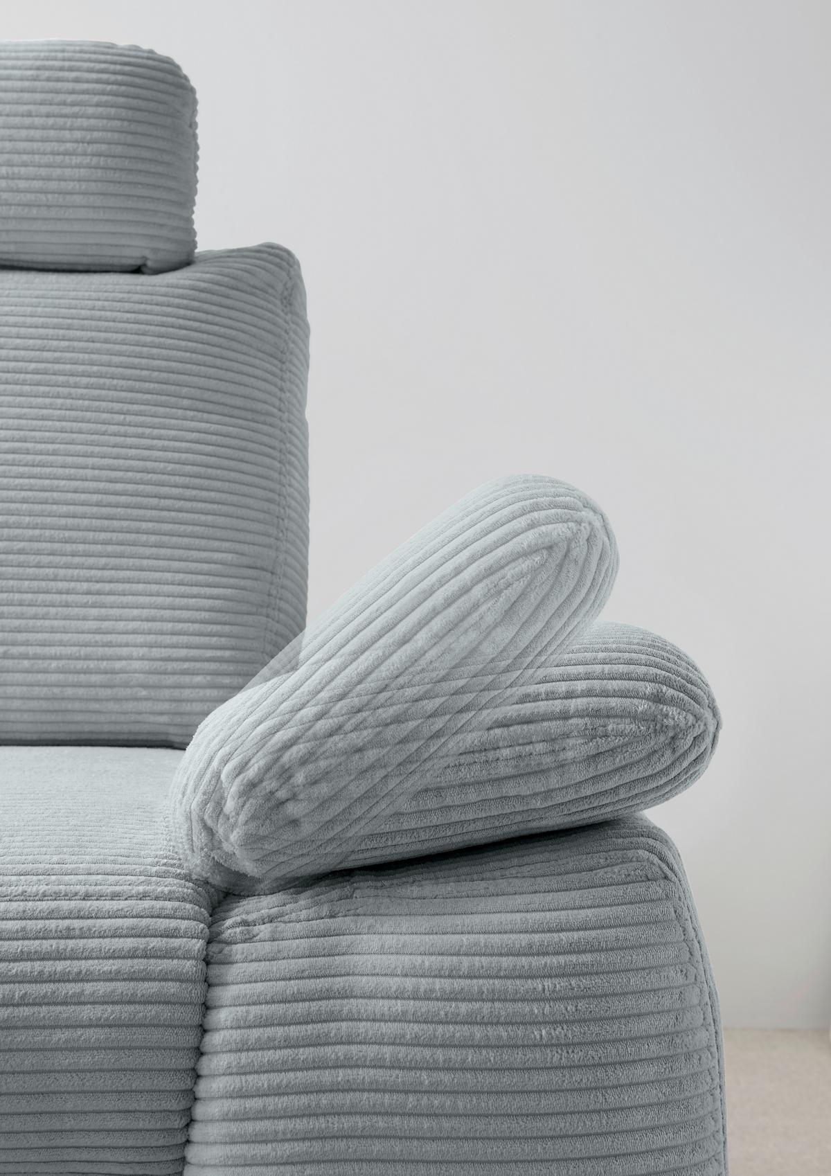 Eckschlafsofa Positano Hellblau S: 206x261 Cm - Wildeiche/Hellblau, MODERN, Textil (206/261cm) - Livetastic