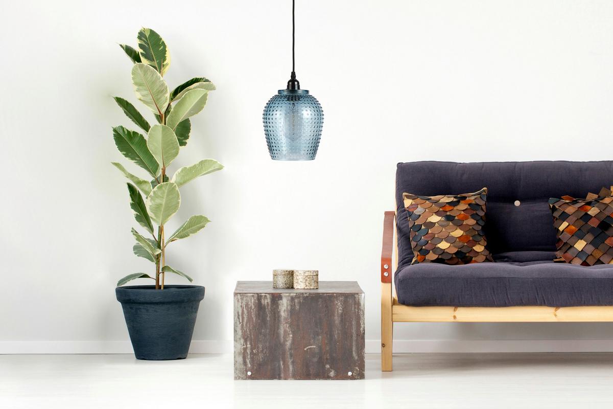 Hängeleuchte Terrific Riva Blau B: 18 Cm - Blau, Basics, Glas (18/18/27cm) - Kayoom