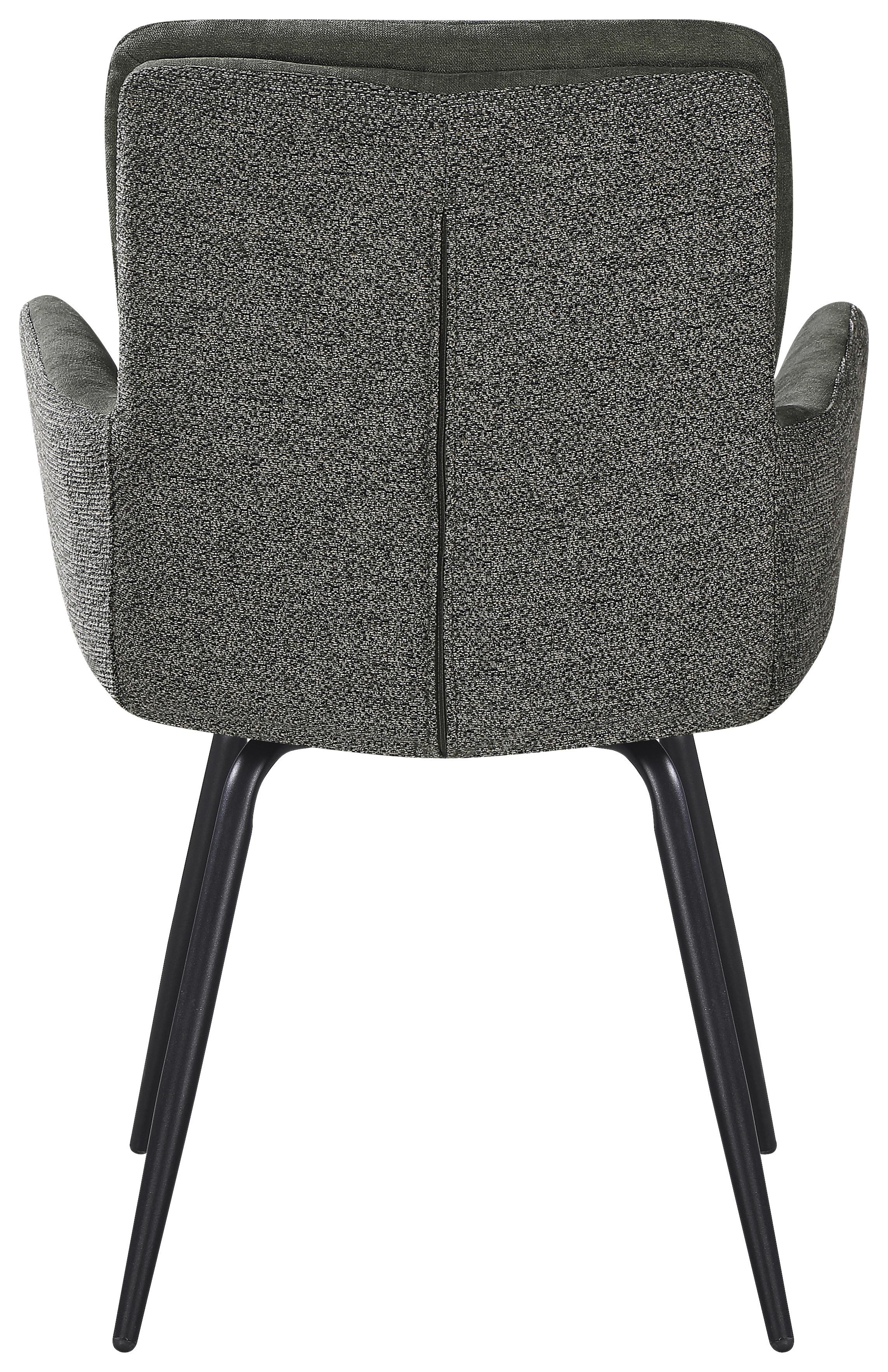 ŽIDLE S PODRUČKAMI NOVA - černá/zelená, Moderní, kov/textil (61/89/67cm) - Premium Living