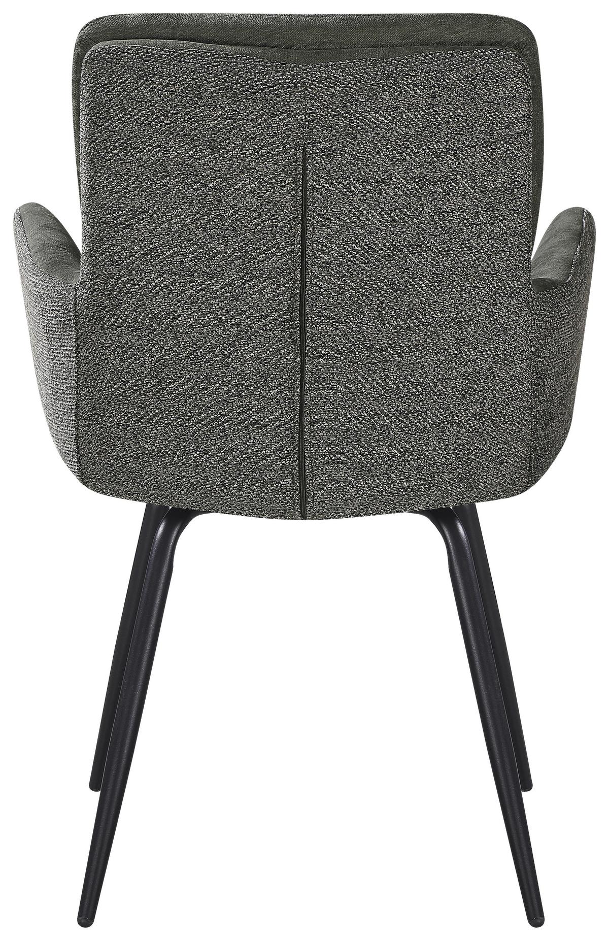 ŽIDLE S PODRUČKAMI NOVA - černá/zelená, Moderní, kov/textil (61/89/67cm) - Premium Living