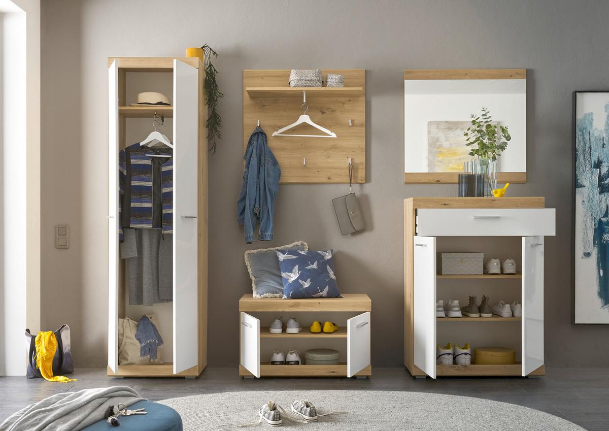 Wandspiegel Nola Eiche Artisan B: 80 Cm - Eiche Artisan, Design, Glas/Holzwerkstoff (80/75/2cm) - MID.YOU