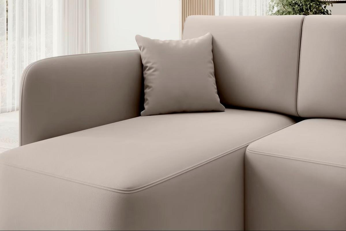 Ecksofa Hadson Beige S: 150x206 cm - Beige/Schwarz, Design, Textil (150/206cm) - MID.YOU