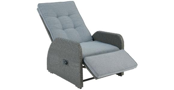 Loungegarnitur 4-Tlg Santander Metall/Polly-Rattan mit Kissen - Grau, MODERN, Kunststoff/Textil (120/60/60cm) - Beldano