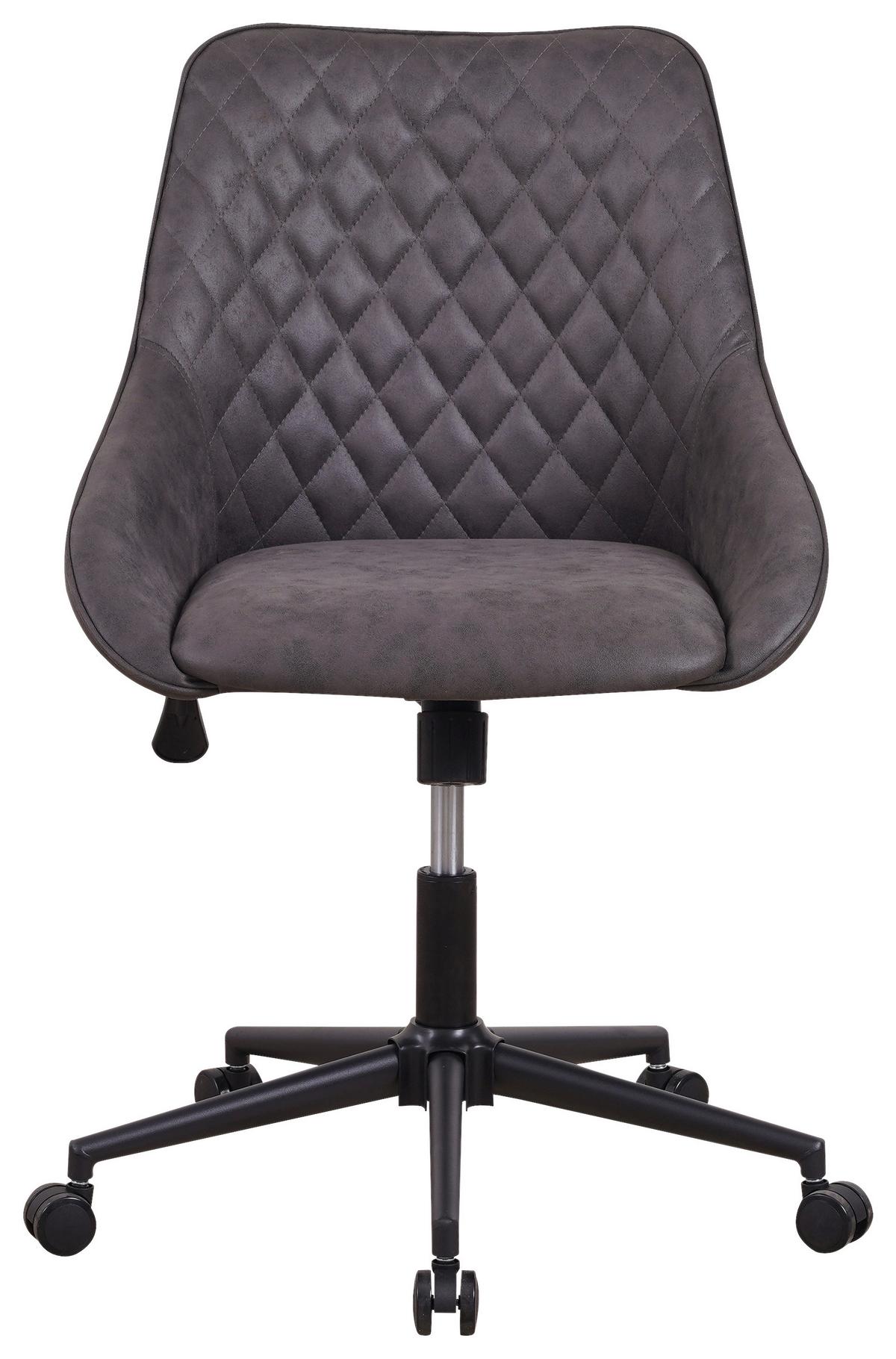 Drehstuhl Kayne - Anthrazit/Schwarz, KONVENTIONELL, Textil/Metall (60/84/64,5cm) - MID.YOU