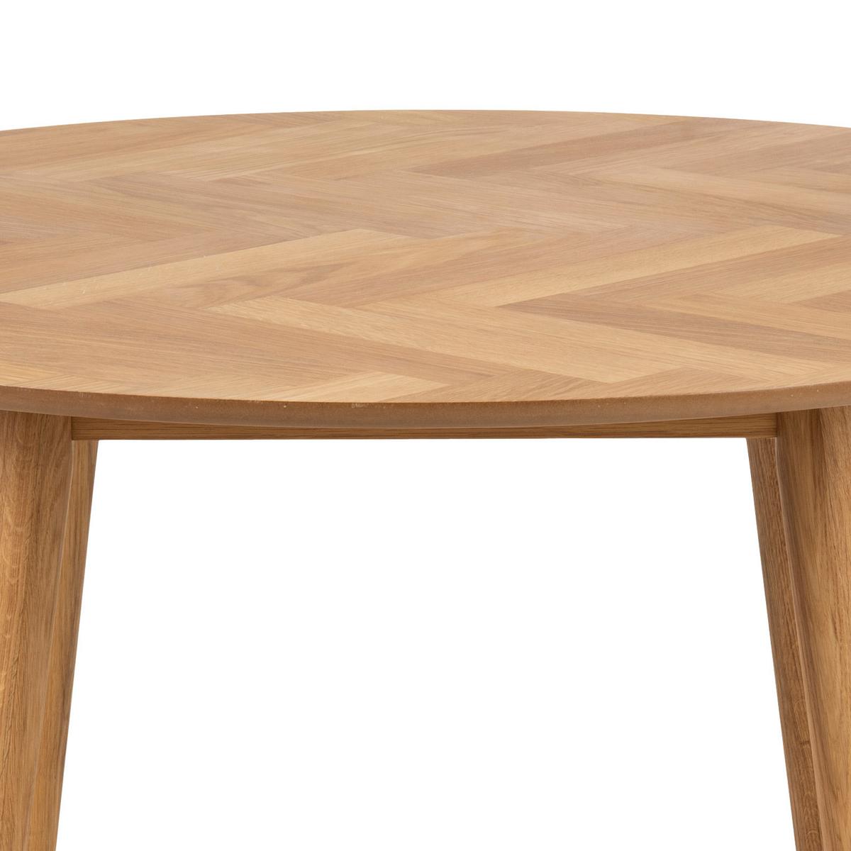 Kulatý jídelní stůl Nagano, Ø 120 cm, dub - barvy dubu, Konvenční, dřevo/kompozitní dřevo (120/75cm) - MID.YOU