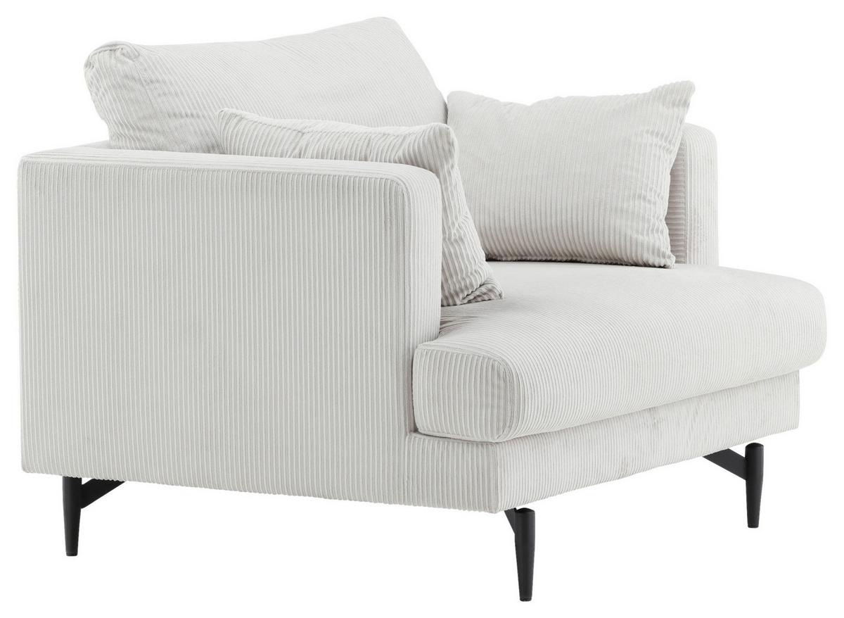 Sessel Sofia - Beige, Design, Textil/Metall (104/82/92cm) - Livetastic