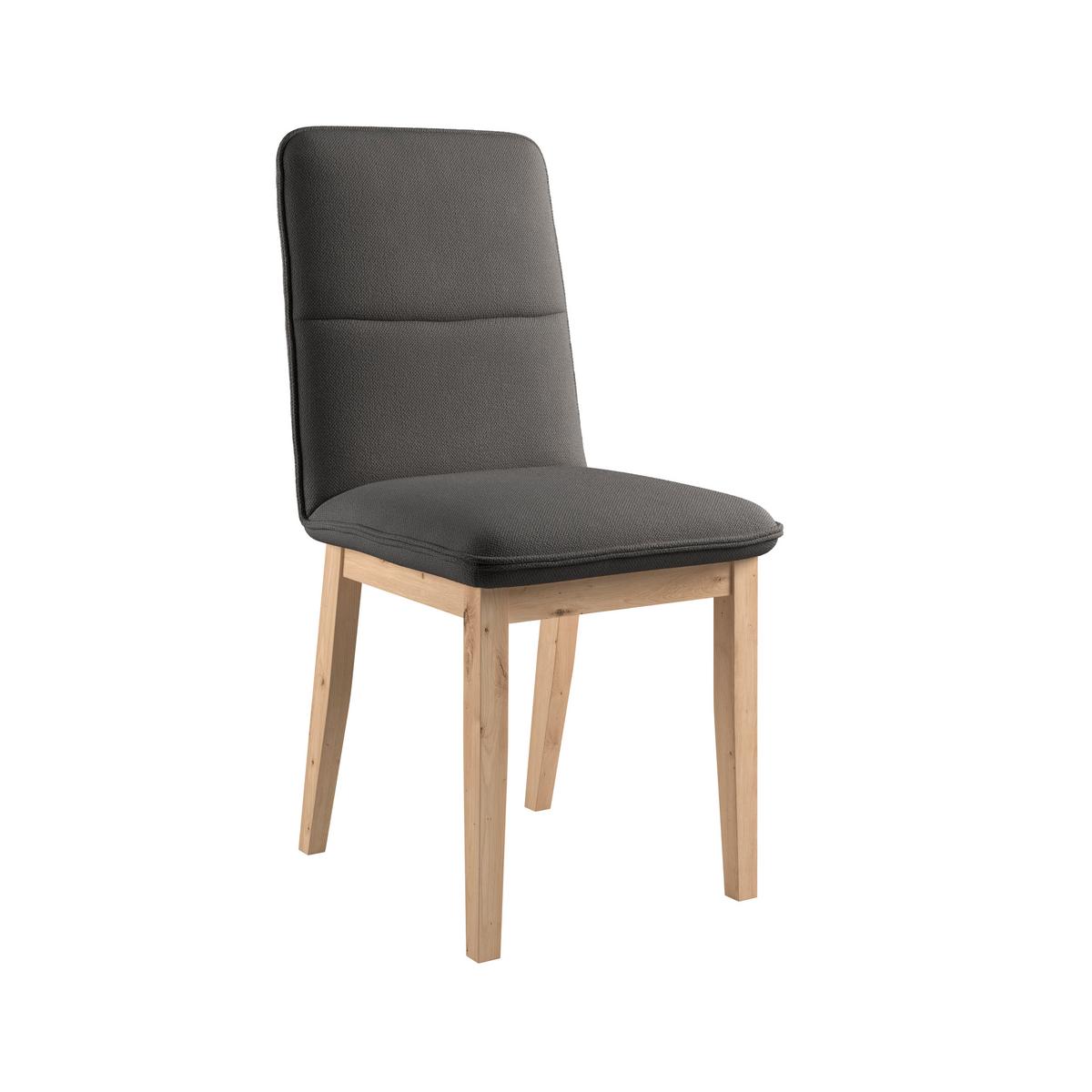 Vierfußstuhl Beluna Ii Webstoff Anthrazit, B: 47cm - Eichefarben/Anthrazit, KONVENTIONELL, Holz/Textil (47/91/56cm) - James Wood