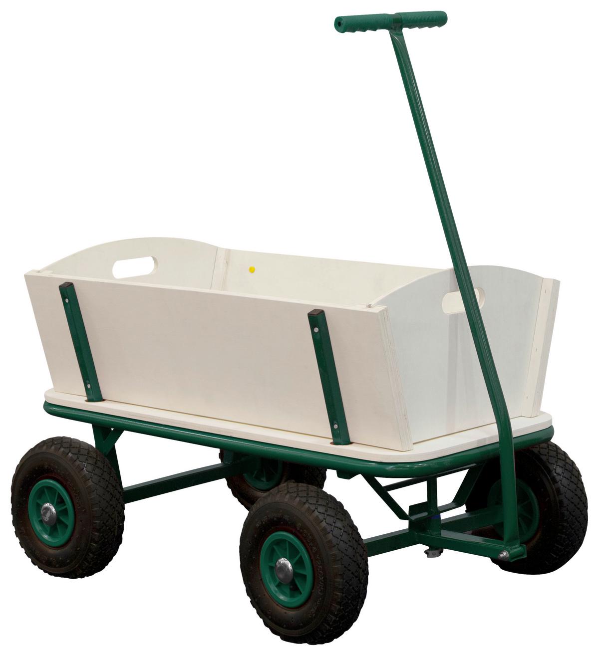Bollerwagen S030.190.00 - Braun/Grün, KONVENTIONELL, Holz/Metall (61/95/97cm) - Ambia Garden
