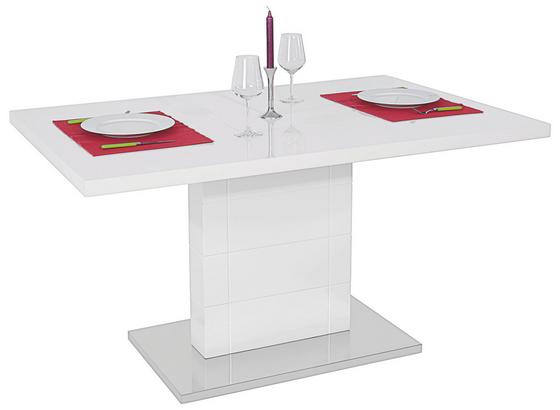 Jedálenský Stôl Otto 140 - biela/farby nerezovej ocele, Moderný, kov/drevený materiál (140/76/90cm) Jedálenský Stôl Otto 140 - biela/farby nerezovej ocele, Moderný, kov/drevený materiál (140/76/90cm)