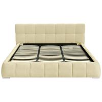 Polsterbett Natalia Beige B: 208 Cm - Beige/Schwarz, Design, Holzwerkstoff/Textil (208/90/228cm) - Livetastic