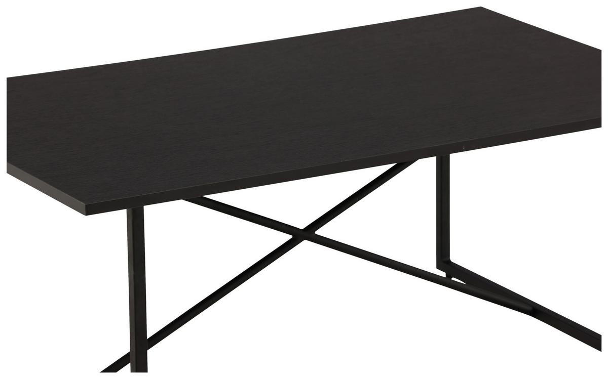 Couchtisch Pryor - Schwarz, Design, Holz/Metall (110/70/45cm) - Livetastic