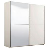 Tolóajtós Szekrény Ksanti 217/210 Cm - fehér/magasfényű fehér, Basics, faalapú anyag (217/210/62,5cm)