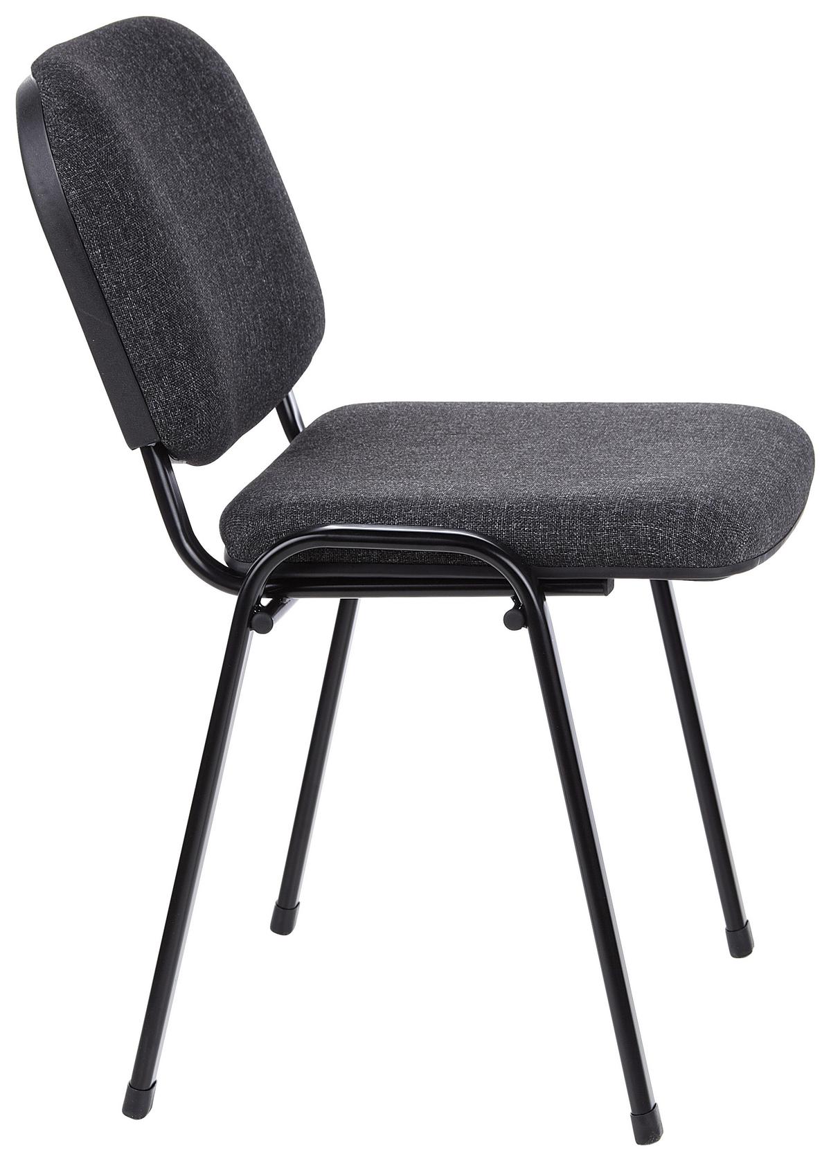 Besucherstuhl Xt 600 Sw Anthrazit/schwarz Bis 100 Kg - Anthrazit/Schwarz, Basics, Textil/Metall (58/84/41cm) - MID.YOU