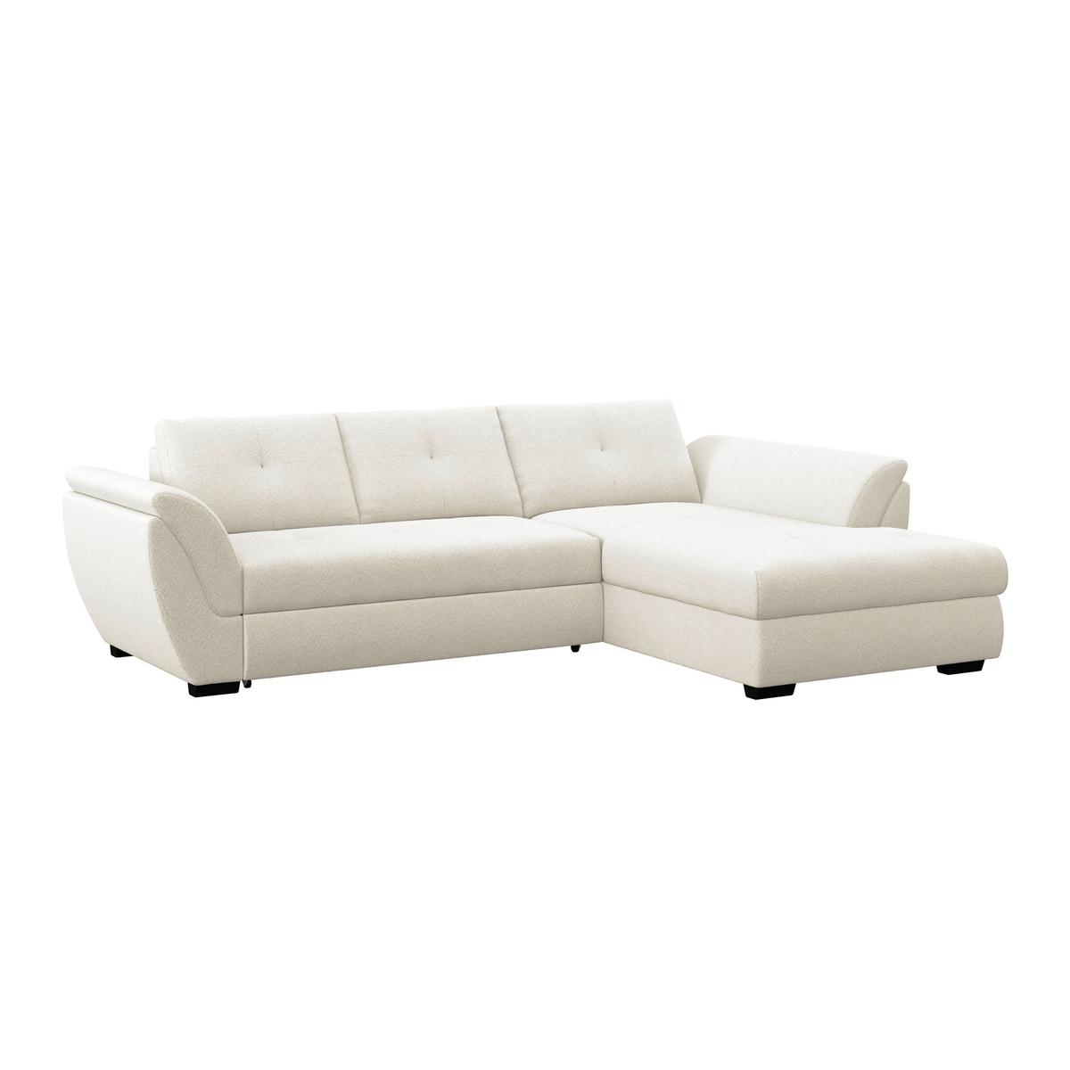 Rohová sedačka BERISSO, pravá, sivá tk. VINCI - čierna/sivá, Konventionell, textil (278/187cm) - Ondega