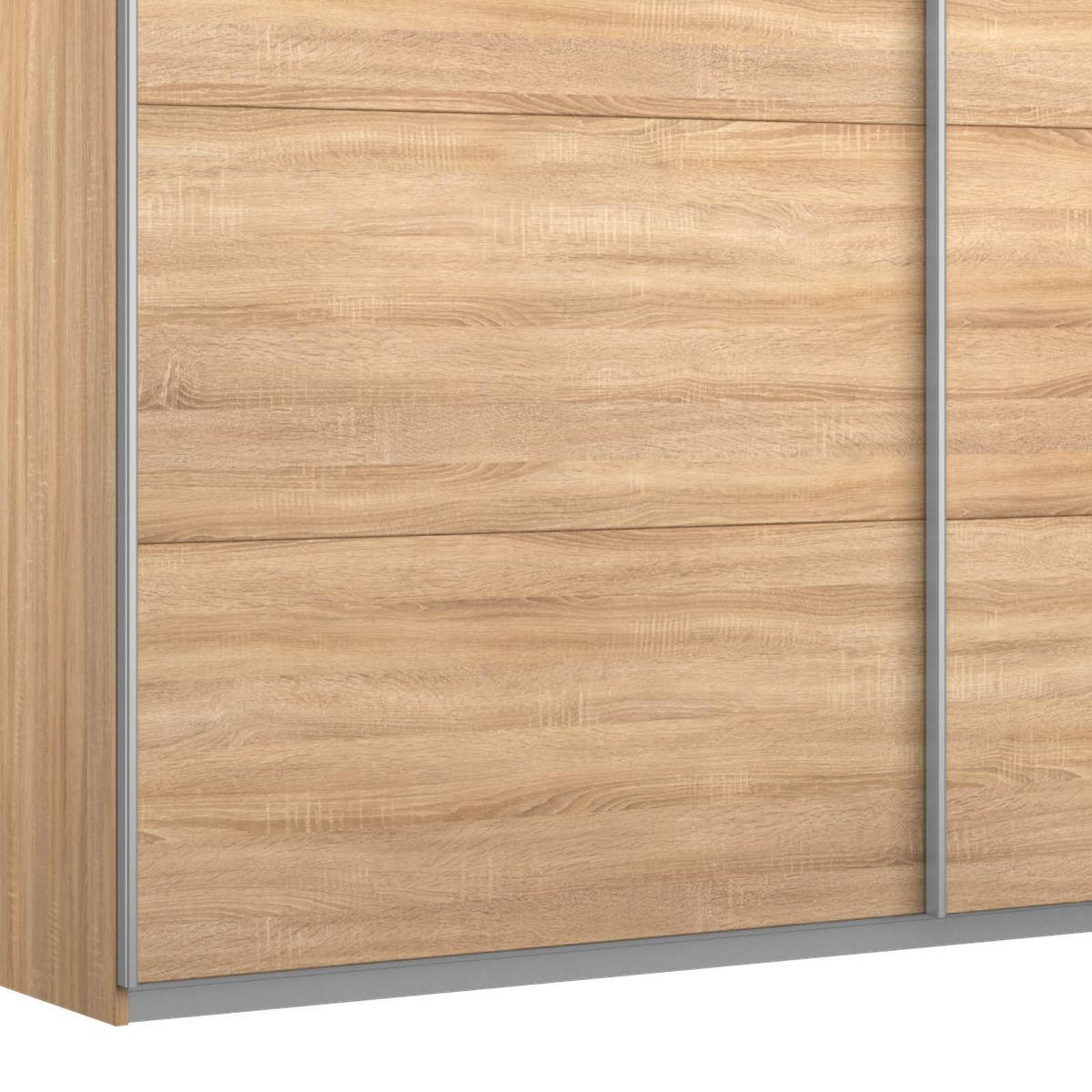 Schwebetürenschrank 226cm Belluno, Sonoma Eiche Dekor - Sonoma Eiche, MODERN, Holzwerkstoff (226/230/62cm) - Rauch Möbel