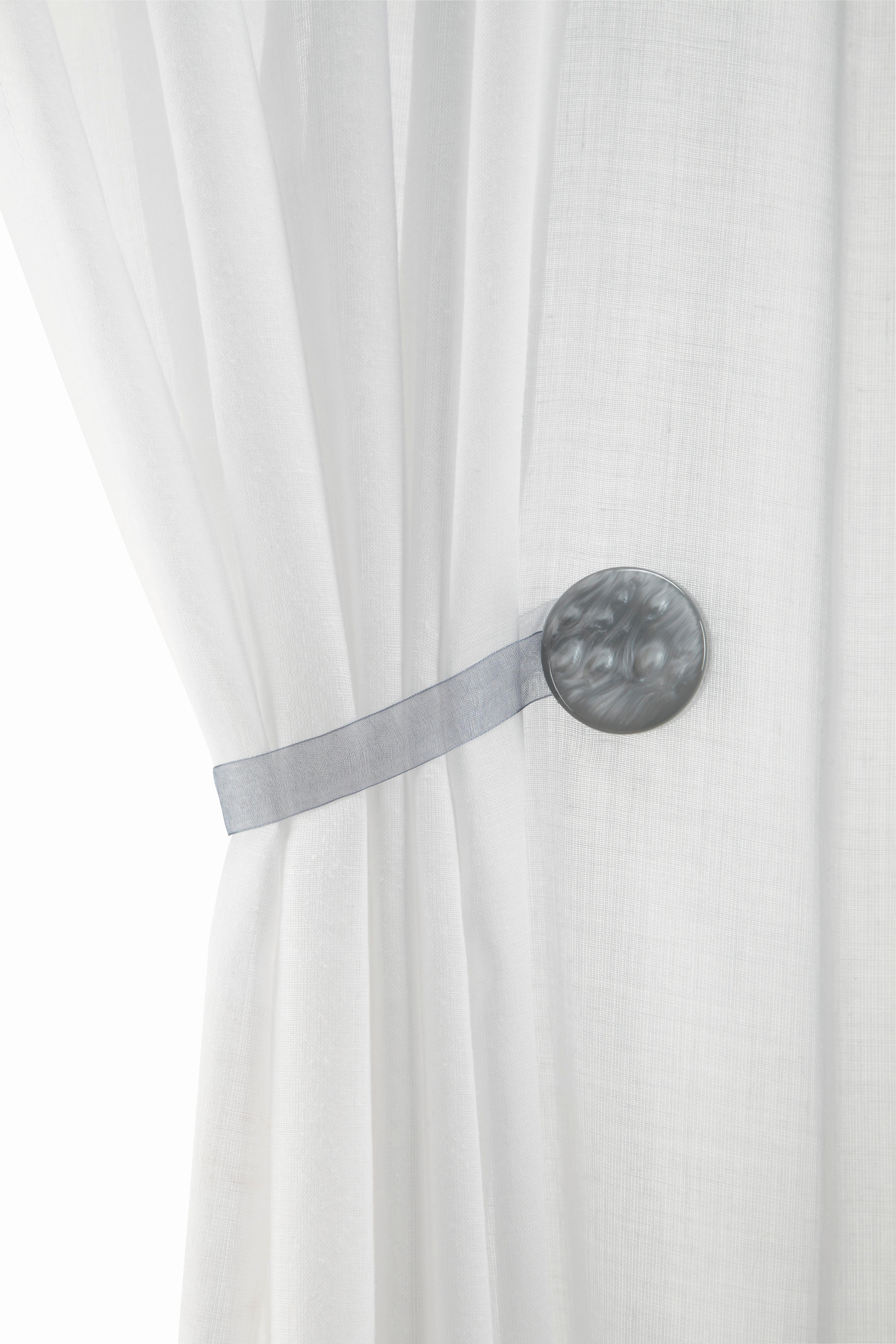 SPONA NA ZÁVES PERLMUTT - svetlosivá, plast (4cm) - Mömax