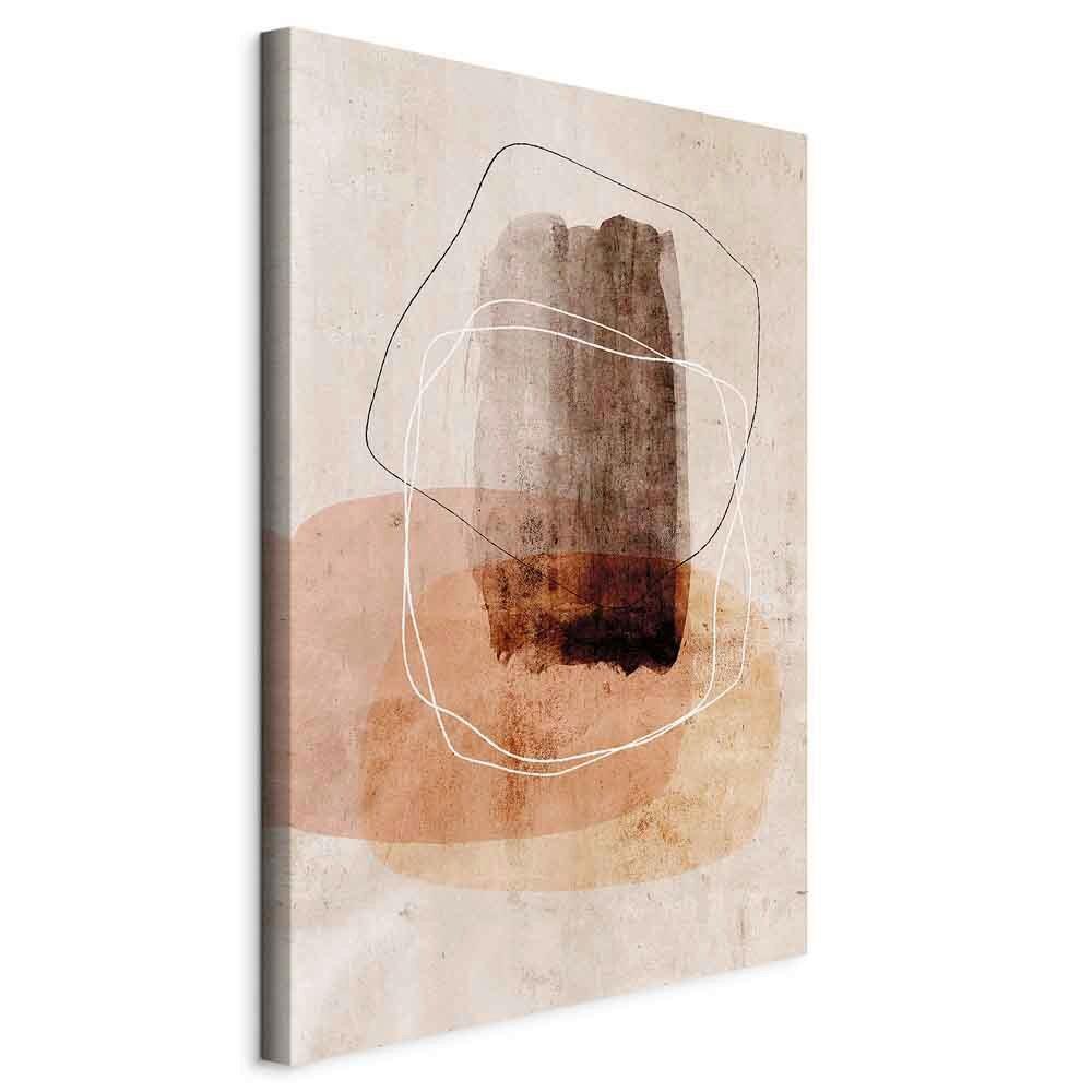 Leinwandbild Beige B: 40 cm - Beige, Basics, Holzwerkstoff/Textil (40/60/1,2cm) - artgeist