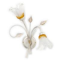 Wandleuchte 4998/ap2 - Weiß, KONVENTIONELL, Glas/Metall (35/45cm)