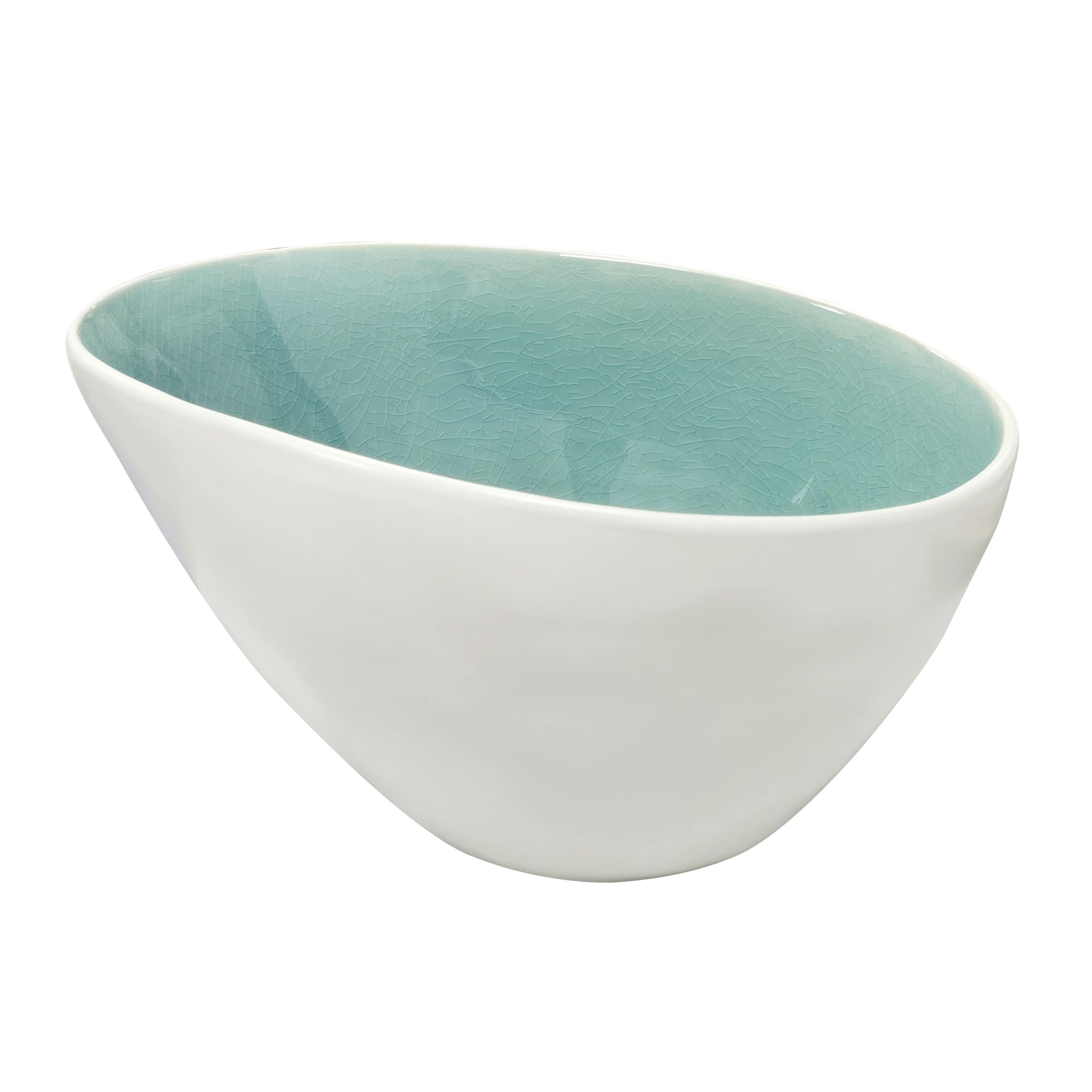 Müslischale Steinzeug blau/ weiß Eugenia DxH: ca. 15,5x9cm - Blau/Weiß, KONVENTIONELL, Keramik (15,5/9cm) - James Wood
