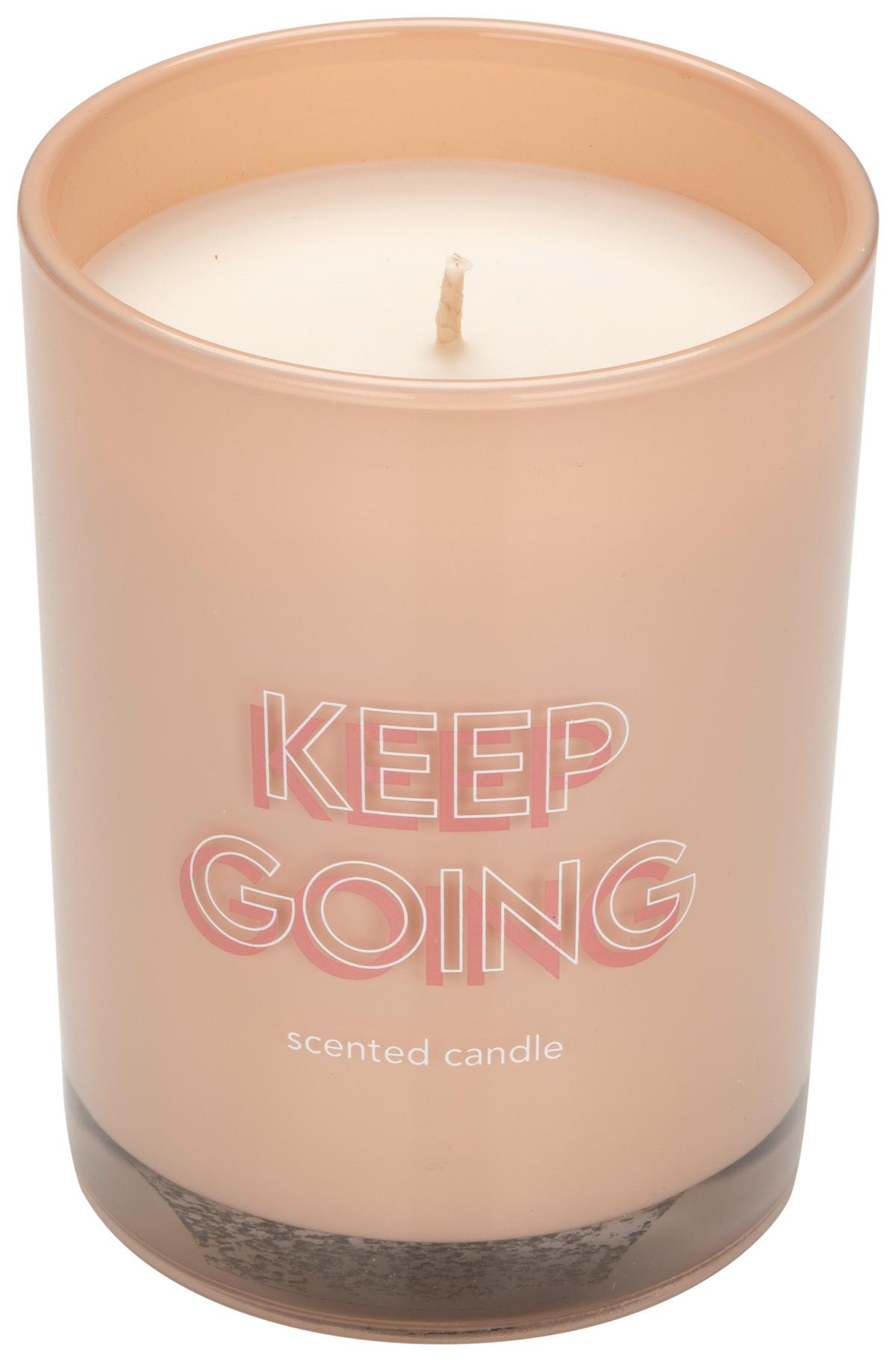 Svíčka ve skle Libella, ca. 50 hodin - šedá/pink, Moderní, sklo (8/10,6cm) - Modern Living