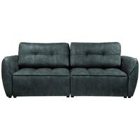 Boxspringová pohovka BOMBEI, antracitový velúr - čierna/sivá, Modern, drevo/kompozitné drevo (243/94/125cm)