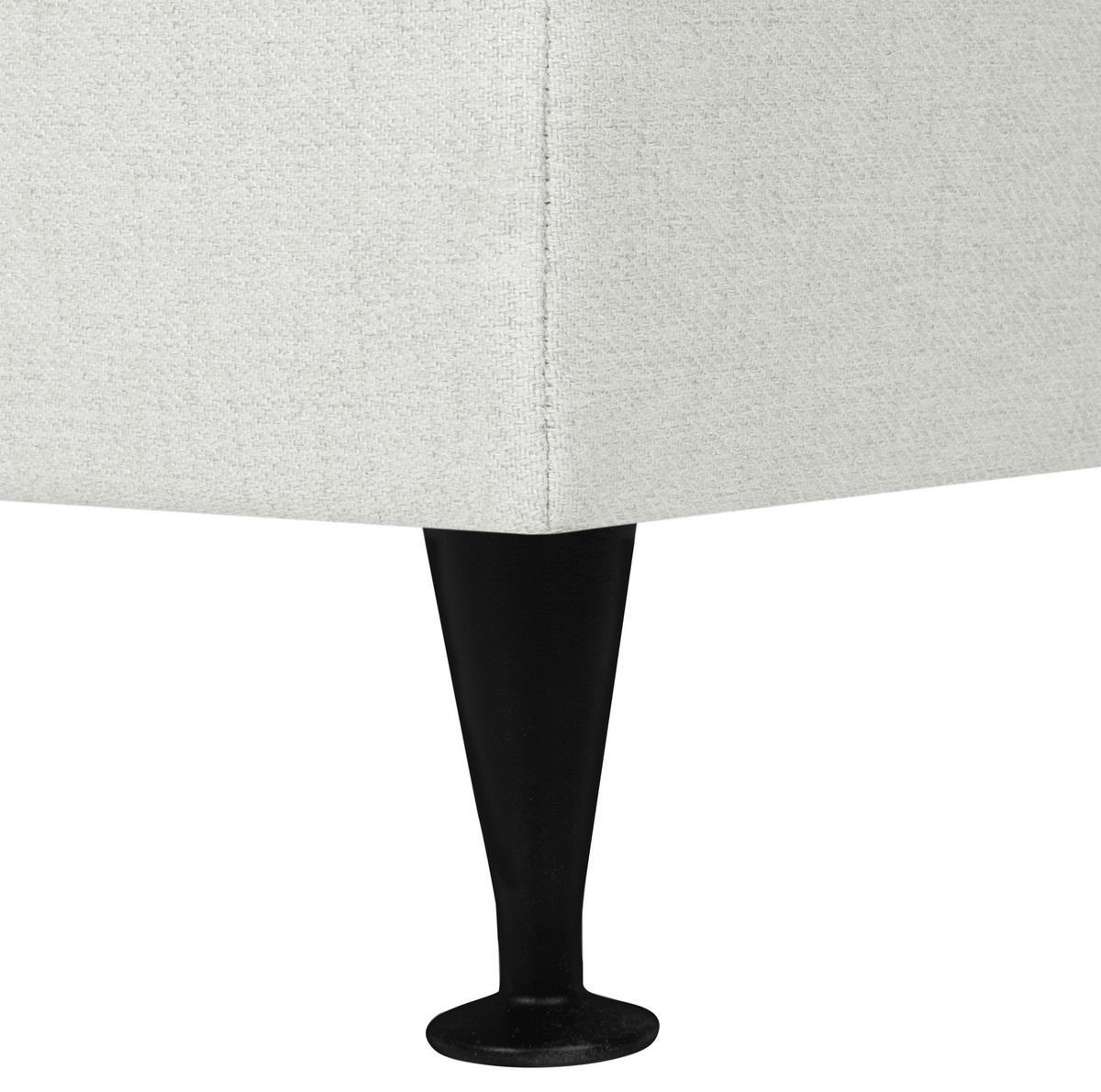 Boxspringbett mit Topper 140x200 cm Wels, Creme - Creme/Schwarz, MODERN, Textil (140/200cm) - MID.YOU